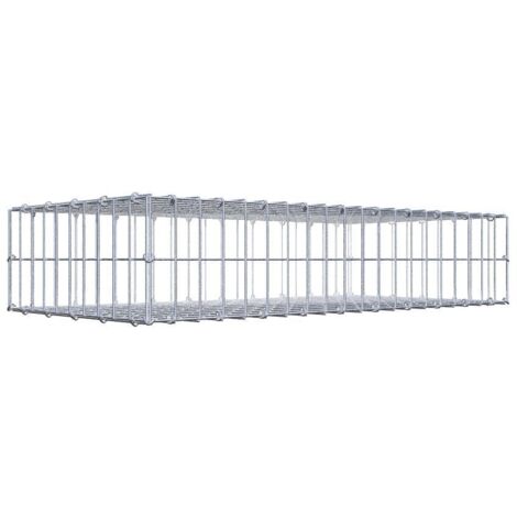 Gabiondeco - Gabion 100 cm x 20 cm x 50 cm (L x H x P). mailles 5 x 10 cm. Fermeture par anneaux en c  - Made in Germany