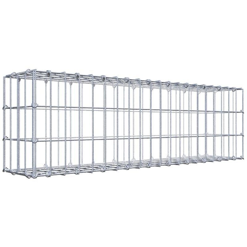 Gabiondeco - Gabion 100 cm x 30 cm x 20 cm (l x h x p). mailles 5 x 10 cm. Fermeture par anneaux en c - Made in Germany