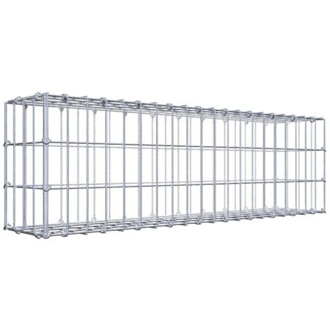 Gabiondeco - Gabion 100 cm x 30 cm x 20 cm (L x H x P). mailles 5 x 10 cm. Fermeture par anneaux en c  - Made in Germany