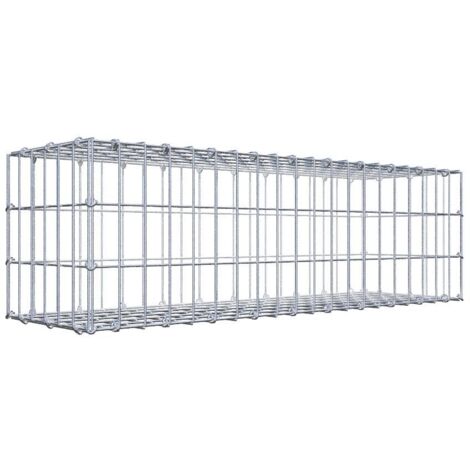Gabiondeco - Gabion 100 cm x 30 cm x 30 cm (L x H x P). mailles 5 x 10 cm. Fermeture par anneaux en c  - Made in Germany