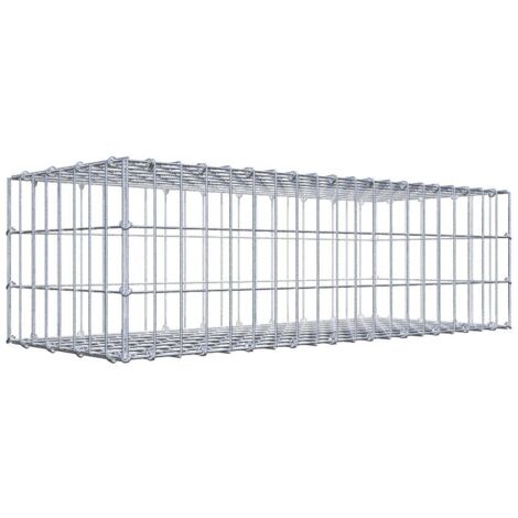 Gabiondeco - Gabion 100 cm x 30 cm x 40 cm (L x H x P). mailles 5 x 10 cm. Fermeture par anneaux en c  - Made in Germany