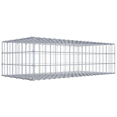 Gabiondeco - Gabion 100 cm x 30 cm x 50 cm (L x H x P). mailles 5 x 10 cm. Fermeture par anneaux en c  - Made in Germany