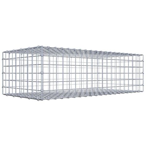 Gabiondeco - Gabion 100 cm x 30 cm x 50 cm (L x H x P). mailles 5 x 5 cm. Fermeture par anneaux en c  - Made in Germany