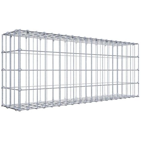 Gabiondeco - Gabion 100 cm x 40 cm x 20 cm (L x H x P). mailles 5 x 10 cm. Fermeture par anneaux en c  - Made in Germany