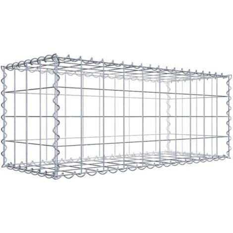 Gabiondeco - Gabion 100 cm x 40 cm x 40 cm (L x H x P). mailles 10 x 10 cm. Spirale - Made in Germany