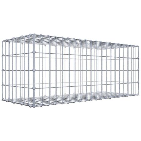Gabiondeco - Gabion 100 cm x 40 cm x 40 cm (L x H x P). mailles 5 x 10 cm. Fermeture par anneaux en c  - Made in Germany
