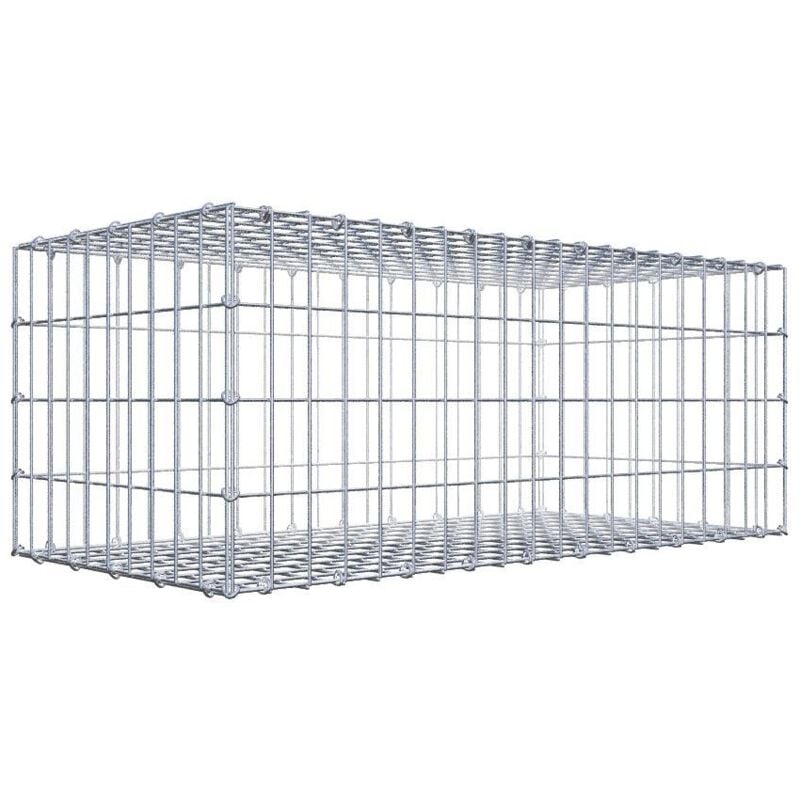 Gabiondeco - Gabion 100 cm x 40 cm x 50 cm (l x h x p). mailles 5 x 10 cm. Fermeture par anneaux en c - Made in Germany