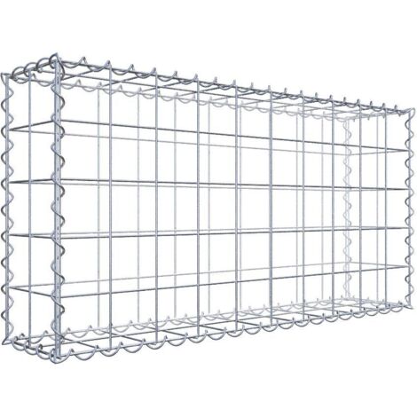 Gabiondeco - Gabion 100 cm x 50 cm x 20 cm (L x H x P). mailles 10 x 10 cm. Spirale - Made in Germany
