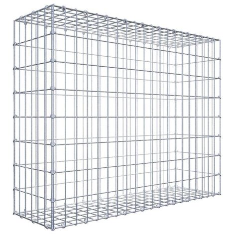Gabiondeco - Gabion 100 cm x 80 cm x 30 cm (L x H x P). mailles 5 x 10 cm. Fermeture par anneaux en c  - Made in Germany