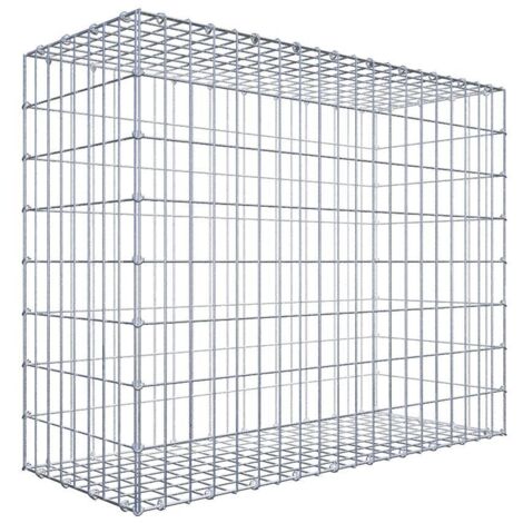 Gabiondeco - Gabion 100 cm x 80 cm x 40 cm (L x H x P). mailles 5 x 10 cm. Fermeture par anneaux en c  - Made in Germany