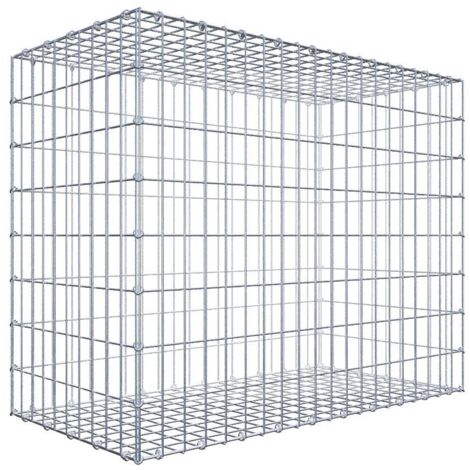 Gabiondeco - Gabion 100 cm x 80 cm x 50 cm (L x H x P). mailles 5 x 10 cm. Fermeture par anneaux en c  - Made in Germany