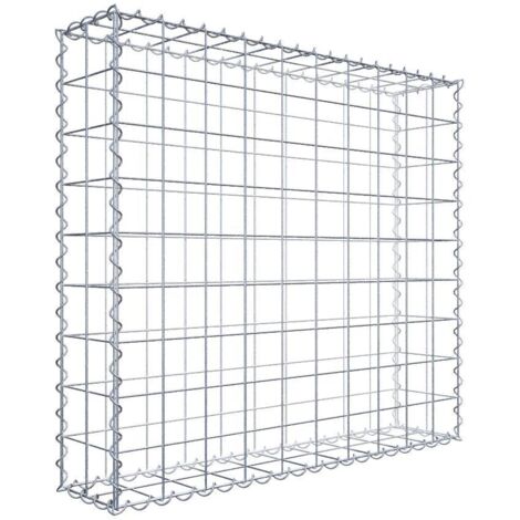Gabiondeco - Gabion 100 cm x 90 cm x 20 cm (L x H x P). mailles 10 x 10 cm. Spirale - Made in Germany