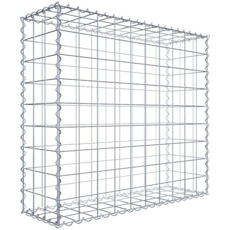 Gabiondeco - Gabion 100 cm x 90 cm x 30 cm (L x H x P). mailles 10 x 10 cm. Spirale - Made in Germany