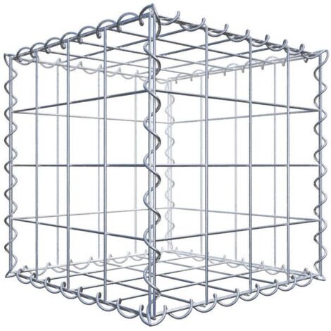 Gabiondeco - Gabion 40 cm x 40 cm x 40 cm (L x H x P). mailles 10 x 10 cm. Spirale - Made in Germany