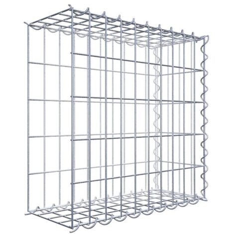 GabionDeco - Gabion 5 faces longueur 50 cm x 50 cm x 20 cm (L x H x P). mailles 5 x 10 cm. Spirales - Made in Germany