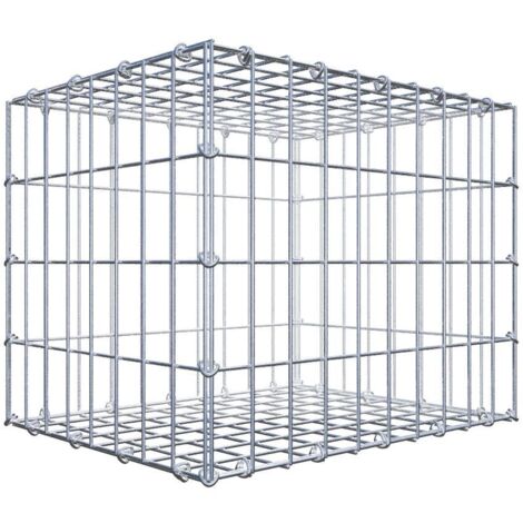 Gabiondeco - Gabion 50 cm x 40 cm x 40 cm (L x H x P). mailles 5 x 10 cm. Fermeture par anneaux en c  - Made in Germany