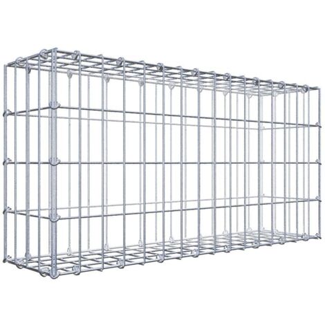 Gabiondeco - Gabion 80 cm x 40 cm x 20 cm (L x H x P). mailles 5 x 10 cm. Fermeture par anneaux en c  - Made in Germany