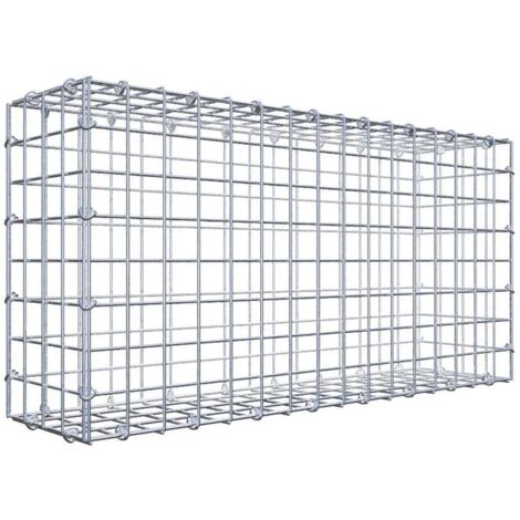 Gabiondeco - Gabion 80 cm x 40 cm x 20 cm (L x H x P). mailles 5 x 5 cm. Fermeture par anneaux en c  - Made in Germany