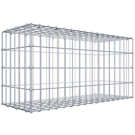 Gabiondeco - Gabion 80 cm x 40 cm x 30 cm (L x H x P). mailles 5 x 10 cm. Fermeture par anneaux en c  - Made in Germany