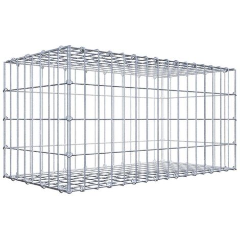 Gabiondeco - Gabion 80 cm x 40 cm x 40 cm (L x H x P). mailles 5 x 10 cm. Fermeture par anneaux en c  - Made in Germany