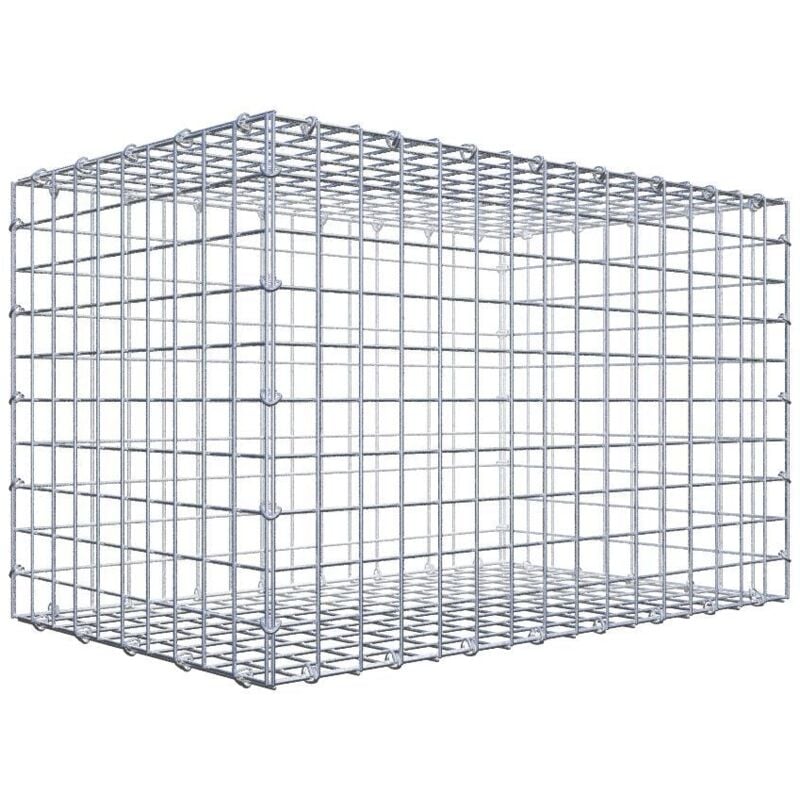 Gabiondeco - Gabion 80 cm x 50 cm x 50 cm (l x h x p). mailles 5 x 5 cm. Fermeture par anneaux en c - Made in Germany