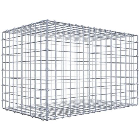 Gabiondeco - Gabion 80 cm x 50 cm x 50 cm (L x H x P). mailles 5 x 5 cm. Fermeture par anneaux en c - Made in Germany