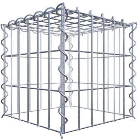 Gabiondeco - Gabion à assembler en hauteur 30 cm x 30 cm x 30 cm (L x H x P). maille 5 x 10 cm. Spirale. Attention : il manque une grille - Made in Germany