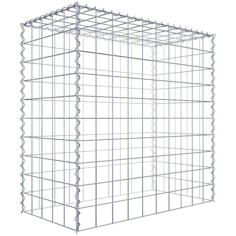 Gabiondeco - Gabion - Element de prolongation en hauteur 100 cm x 100 cm x 50 cm (l x h x p). maille 10 x 10 cm. Spirale. Attention : il manque une