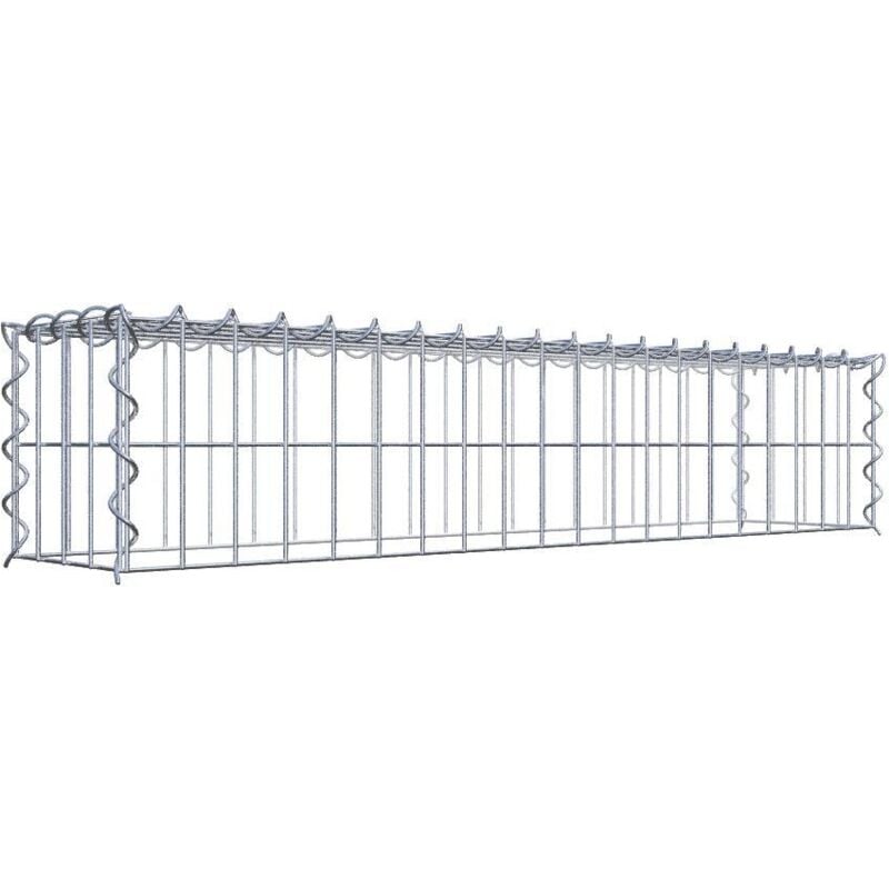 Gabiondeco - Gabion - Element de prolongation en hauteur 100 cm x 20 cm x 20 cm (l x h x p). maille 5 x 10 cm. Spirale. Attention : il manque une