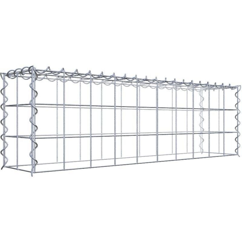 Gabiondeco - Gabion - Element de prolongation en hauteur 100 cm x 30 cm x 20 cm (l x h x p). maille 10 x 10 cm. Spirale. Attention : il manque une