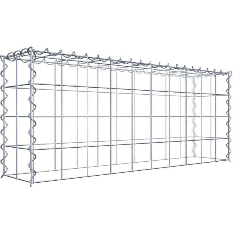 Gabiondeco - Gabion - Element de prolongation en hauteur 100 cm x 40 cm x 20 cm (l x h x p). maille 10 x 10 cm. Spirale. Attention : il manque une