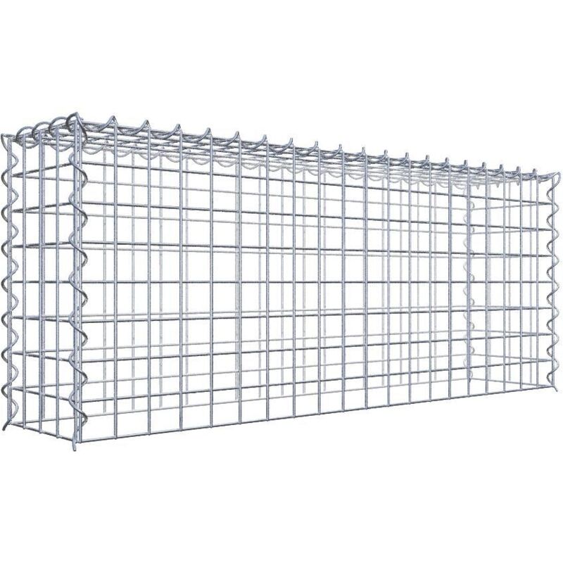 Gabiondeco - Gabion - Element de prolongation en hauteur 100 cm x 40 cm x 20 cm (l x h x p). maille 5 x 5 cm. Spirale. Attention : il manque une