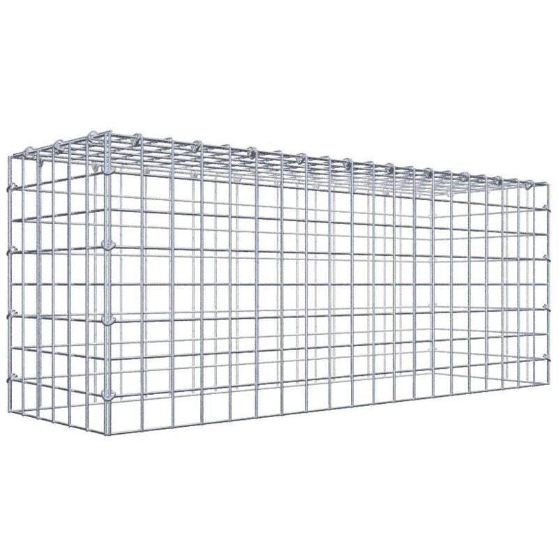 Gabiondeco - Gabion - Element de prolongation en hauteur 100 cm x 40 cm x 30 cm (l x h x p). maille 5 x 5 cm. Fermeture par anneaux en c . Attention