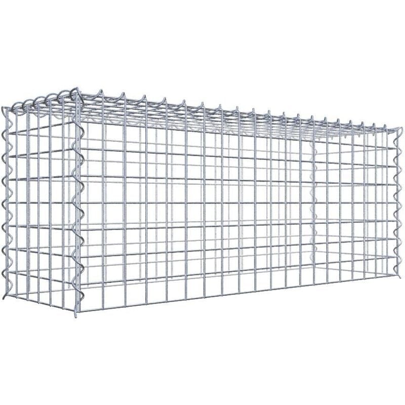 Gabiondeco - Gabion - Element de prolongation en hauteur 100 cm x 40 cm x 30 cm (l x h x p). maille 5 x 5 cm. Spirale. Attention : il manque une