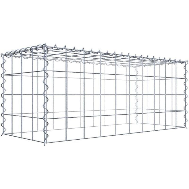 Gabiondeco - Gabion - Element de prolongation en hauteur 100 cm x 40 cm x 40 cm (l x h x p). maille 10 x 10 cm. Spirale. Attention : il manque une