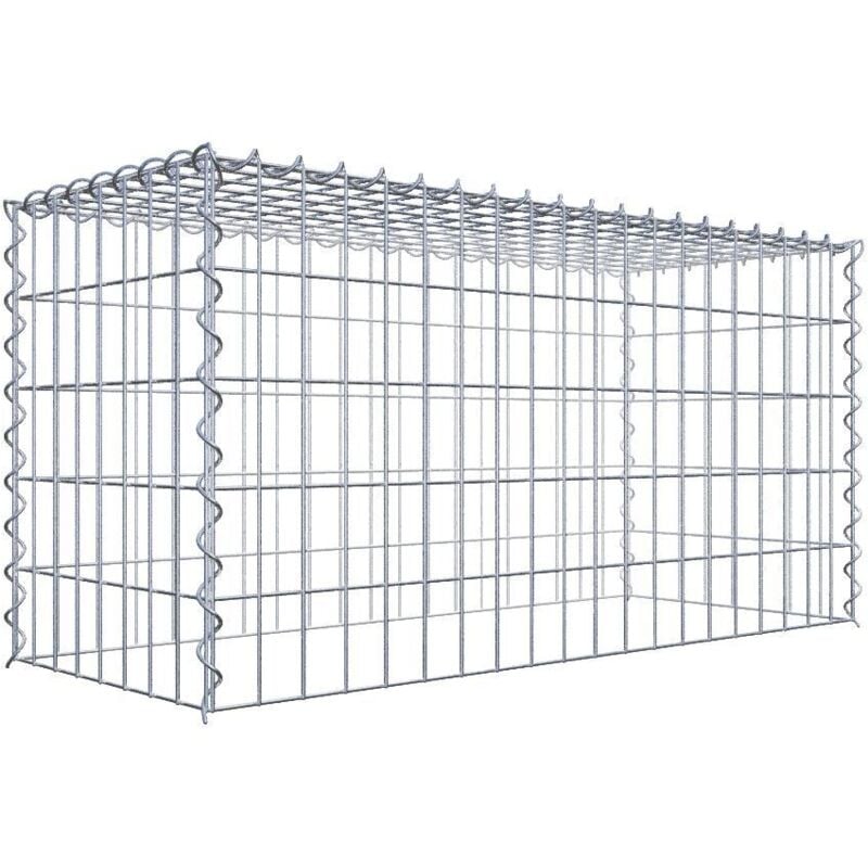 Gabiondeco - Gabion - Element de prolongation en hauteur 100 cm x 50 cm x 40 cm (l x h x p). maille 5 x 10 cm. Spirale. Attention : il manque une