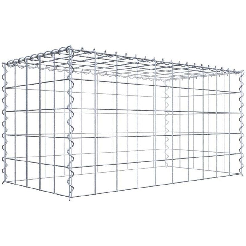 Gabiondeco - Gabion - Element de prolongation en hauteur 100 cm x 50 cm x 50 cm (l x h x p). maille 10 x 10 cm. Spirale. Attention : il manque une