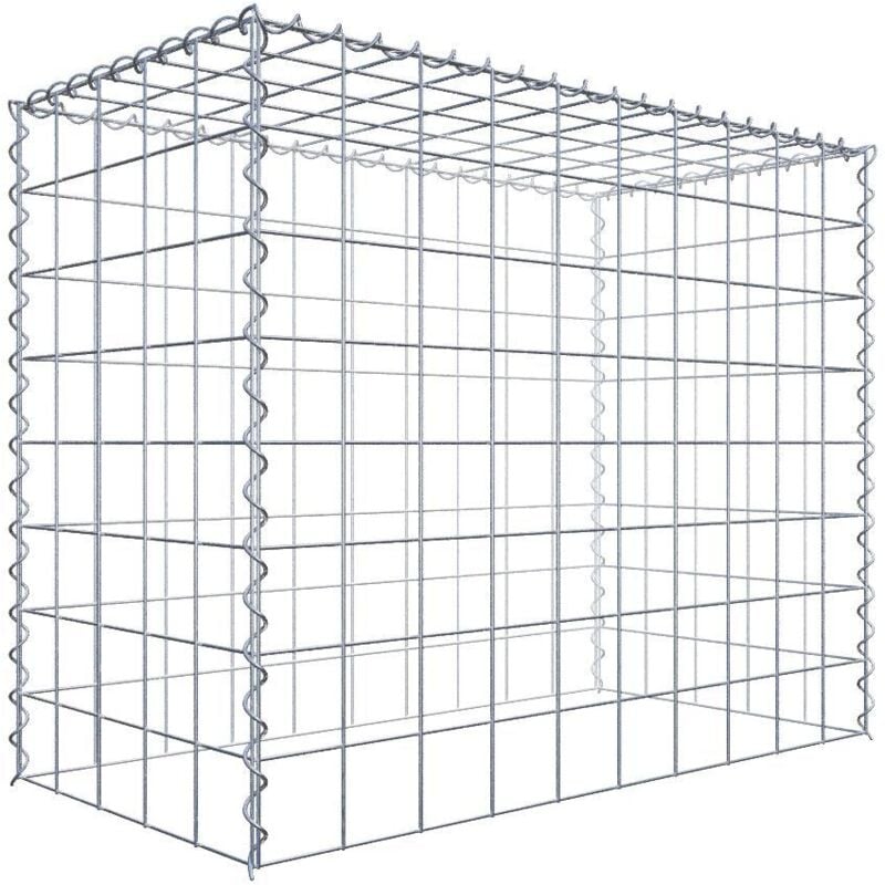 Gabiondeco - Gabion - Element de prolongation en hauteur 100 cm x 80 cm x 50 cm (l x h x p). maille 10 x 10 cm. Spirale. Attention : il manque une