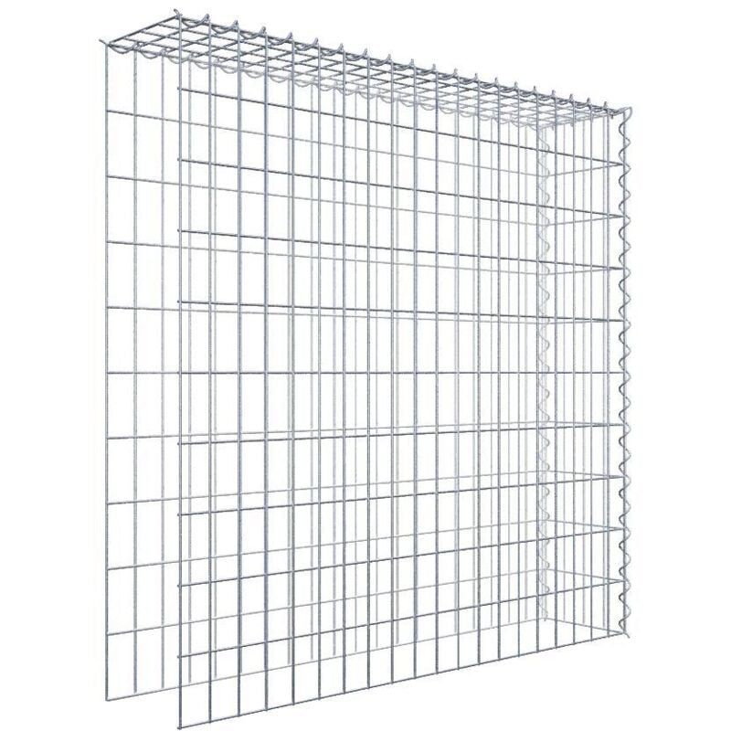 Gabiondeco - Gabion - Element de prolongation en hauteur et en longueur 100 cm x 100 cm x 20 cm (l x h x p). maille 5 x 10 cm. Spirale. Attention il