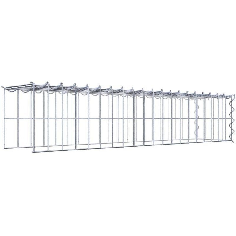 Gabiona - Gabiondeco - Gabion - Element de prolongation en hauteur et en longueur 100 cm x 20 cm x 20 cm (l x h x p). maille 5 x 10 cm. Spirale.