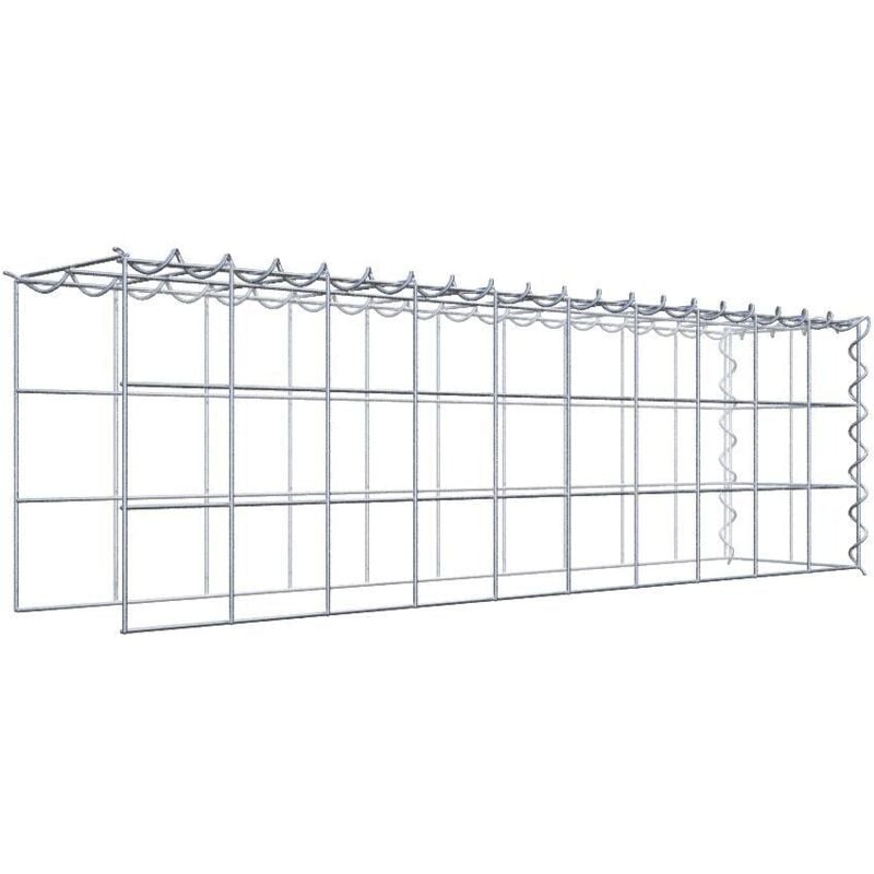Gabiona - Gabiondeco - Gabion - Element de prolongation en hauteur et en longueur 100 cm x 30 cm x 20 cm (l x h x p). maille 10 x 10 cm. Spirale.