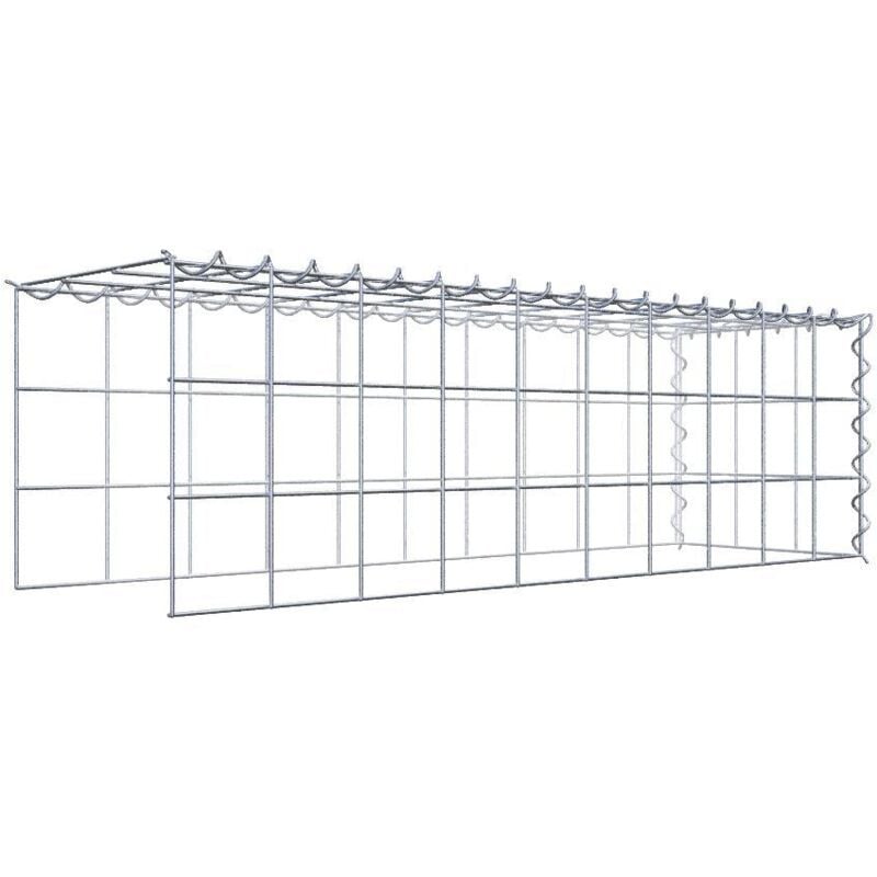 Gabiona - Gabiondeco - Gabion - Element de prolongation en hauteur et en longueur 100 cm x 30 cm x 30 cm (l x h x p). maille 10 x 10 cm. Spirale.