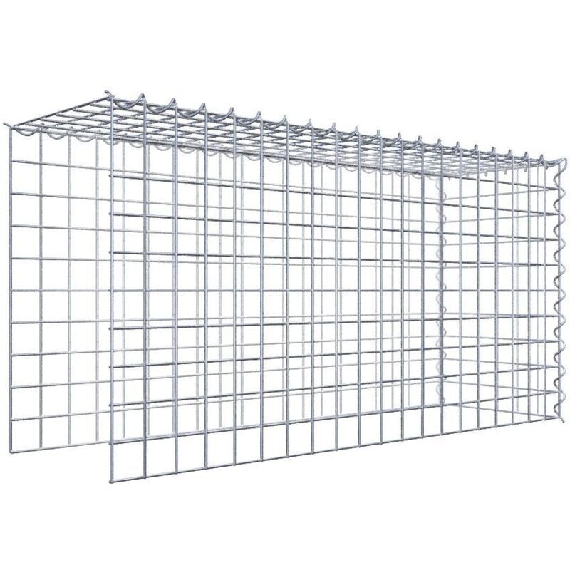 Gabiondeco - Gabion - Element de prolongation en hauteur et en longueur 100 cm x 50 cm x 30 cm (l x h x p). maille 5 x 5 cm. Spirale. Attention il