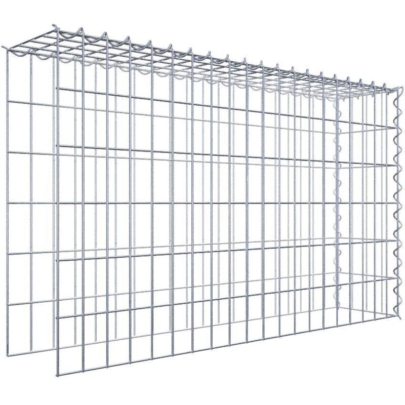 Gabiondeco - Gabion - Element de prolongation en hauteur et en longueur 100 cm x 60 cm x 20 cm (l x h x p). maille 5 x 10 cm. Spirale. Attention il
