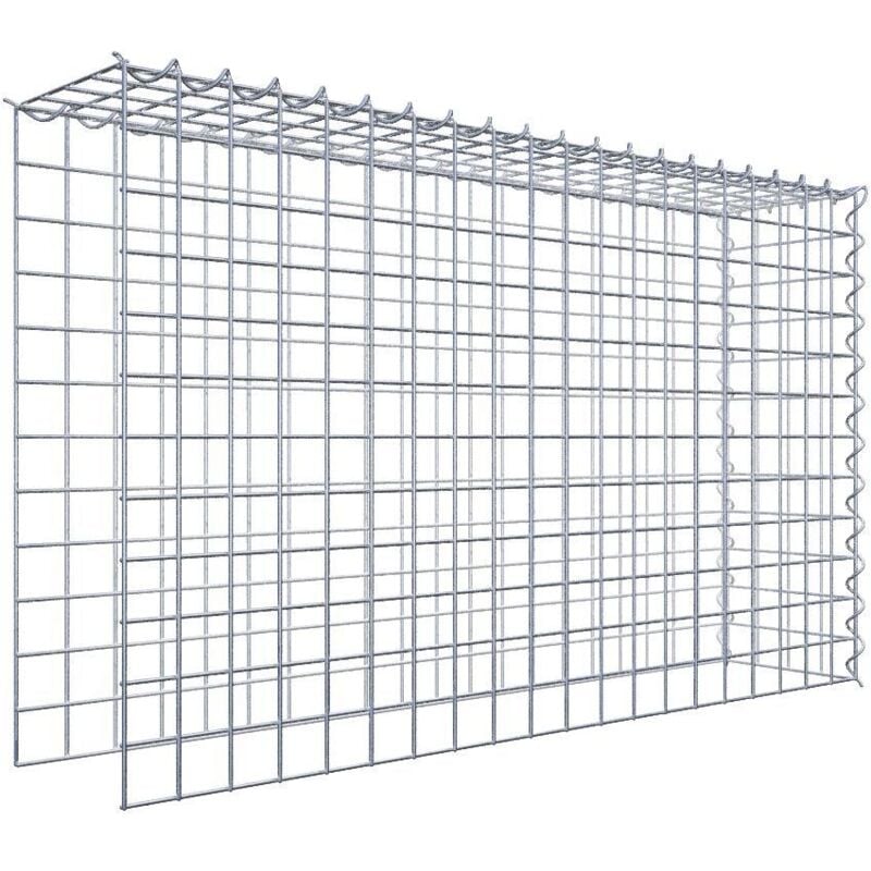 Gabiondeco - Gabion - Element de prolongation en hauteur et en longueur 100 cm x 60 cm x 20 cm (l x h x p). maille 5 x 5 cm. Spirale. Attention il