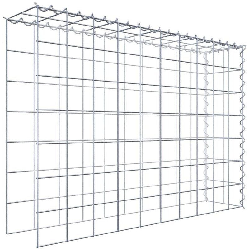 Gabiondeco - Gabion - Element de prolongation en hauteur et en longueur 100 cm x 70 cm x 20 cm (l x h x p). maille 10 x 10 cm. Spirale. Attention il