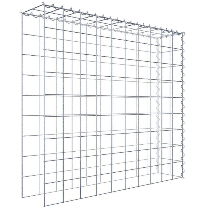 Gabiondeco - Gabion - Element de prolongation en hauteur et en longueur 100 cm x 90 cm x 20 cm (l x h x p). maille 10 x 10 cm. Spirale. Attention il