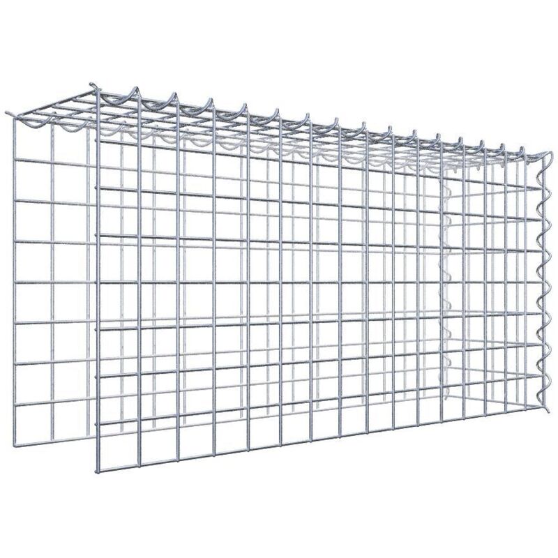 Gabiondeco - Gabion - Element de prolongation en hauteur et en longueur 80 cm x 40 cm x 20 cm (l x h x p). maille 5 x 5 cm. Spirale. Attention il