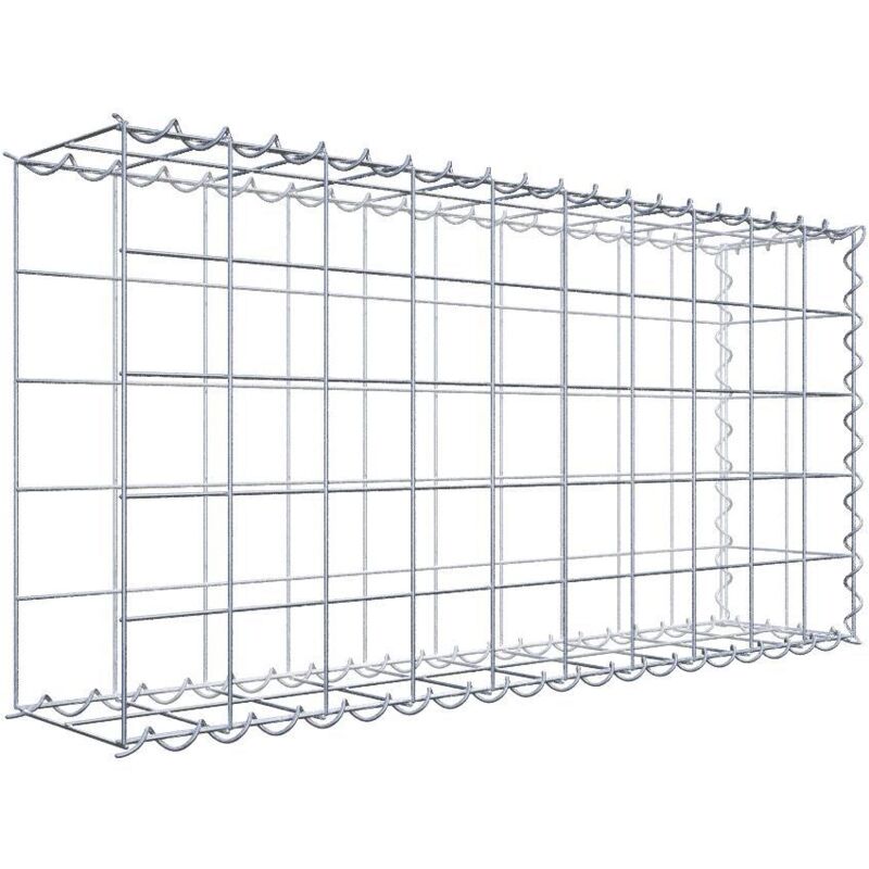 Gabiondeco - Gabion - Element de prolongation en longueur 100 cm x 50 cm x 20 cm (l x h x p). maille 10 x 10 cm. Spirale. Avert.: il manque une