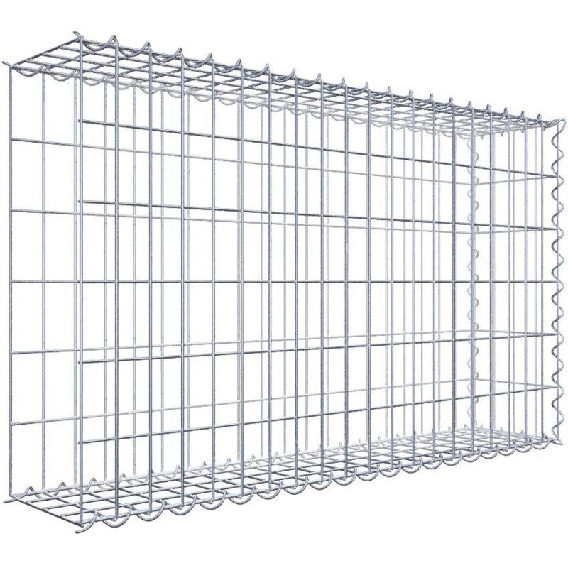 Gabiondeco - Gabion - Element de prolongation en longueur 100 cm x 60 cm x 20 cm (l x h x p). maille 5 x 10 cm. Spirale. Avert.: il manque une grille